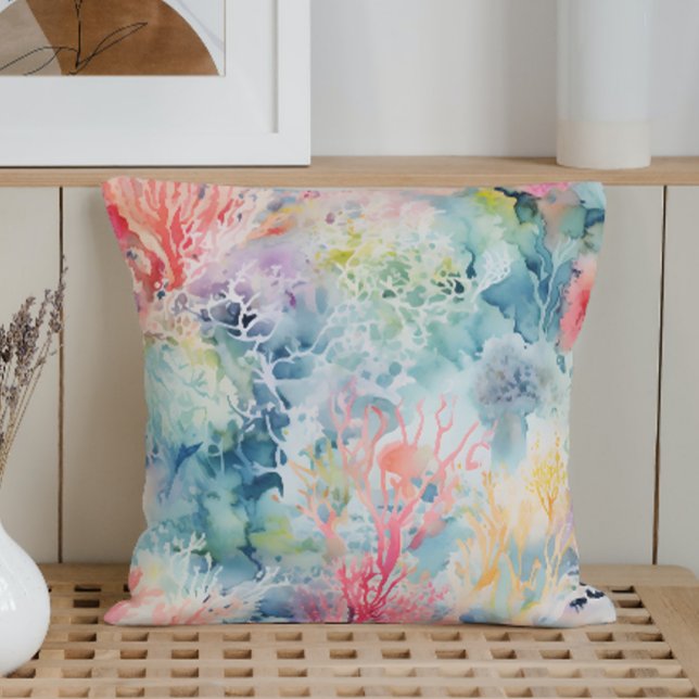 Coussin La barrière de corail marine d'été (Créateur téléchargé)