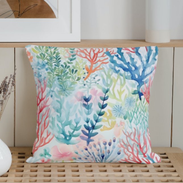 Coussin La barrière de corail marine d'été (Créateur téléchargé)