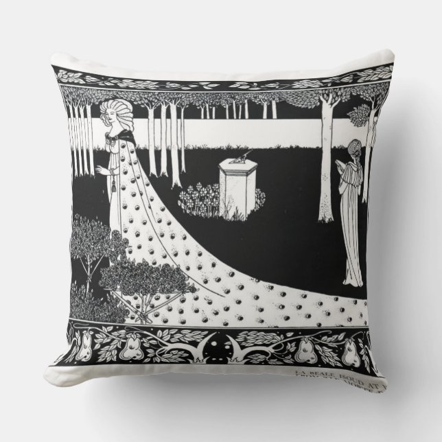 Coussin La Beale Isoud chez le Gard joyeux, illustration (Recto)