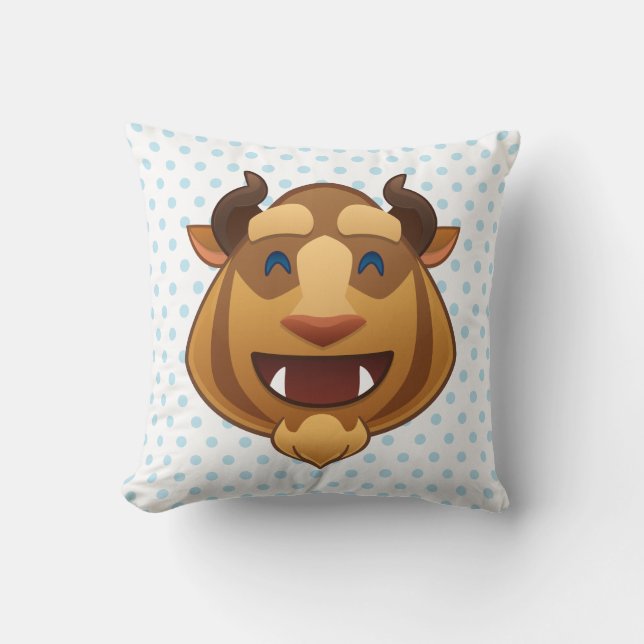 Coussin La beauté et l'Emoji des bêtes| Bête (Recto)