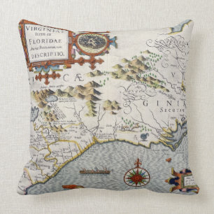 Coussin La Caroline du Nord, intitulée 'article de