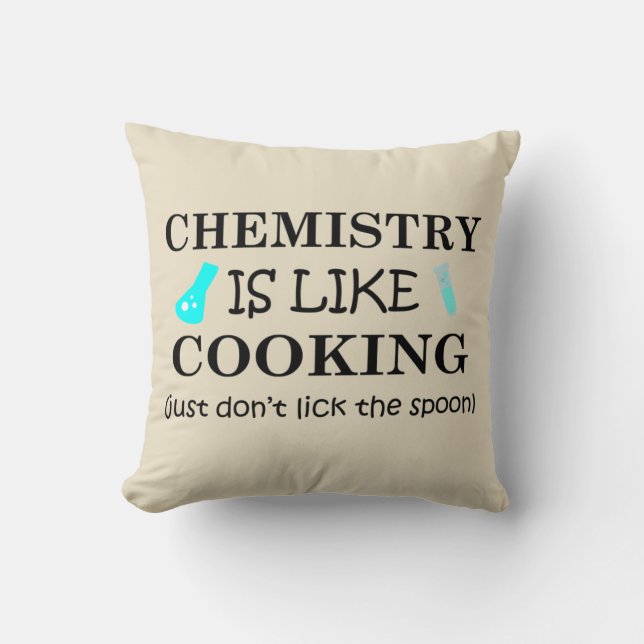 Coussin la chimie est comme si la cuisine ne léchait pas l (Recto)