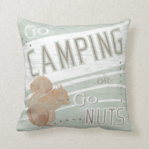 Coussin La citation   vont camper, ou vont des écrous
