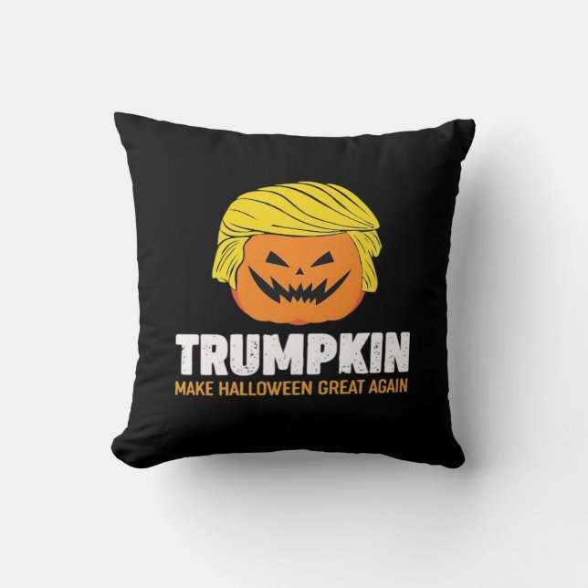Coussin La citrouille rend l'Halloween grand à nouveau cla (Recto)