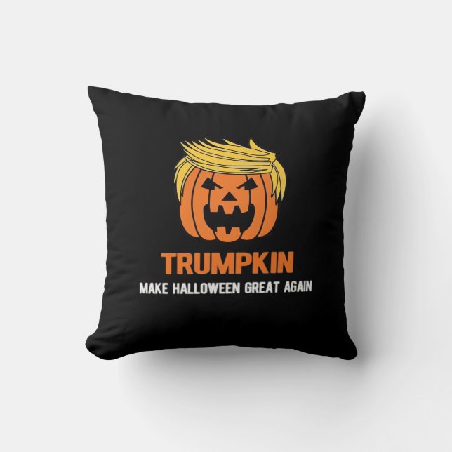 Coussin La citrouille rend l'Halloween grand à nouveau cla (Recto)