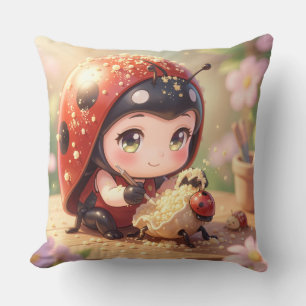 Coussin La coccinelle et le Royaume de Nectar Caché.7