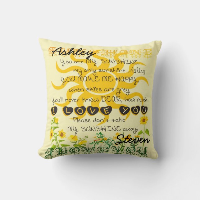 Coussin La coutume appelle le cadeau de soleil (Recto)