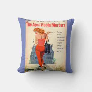 Coussin La couverture du roman d'April Robin Murders