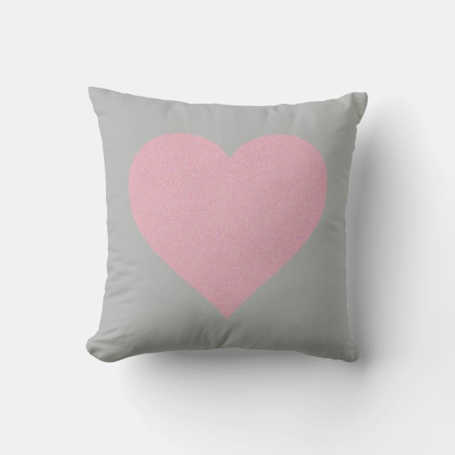 Coussin La crèche rose et grise de BÉBÉ et de Co (Recto)