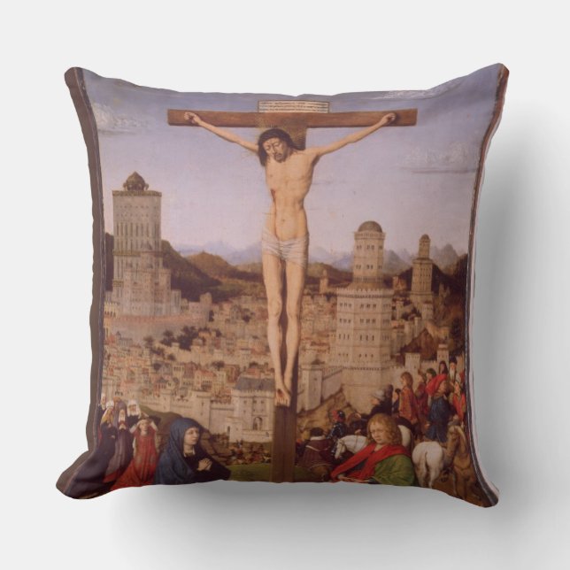 Coussin La crucifixion (huile sur le panneau) (Recto)