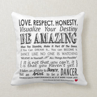 Coussin La danse inspirée de Carrie cite Coussin-Blanc