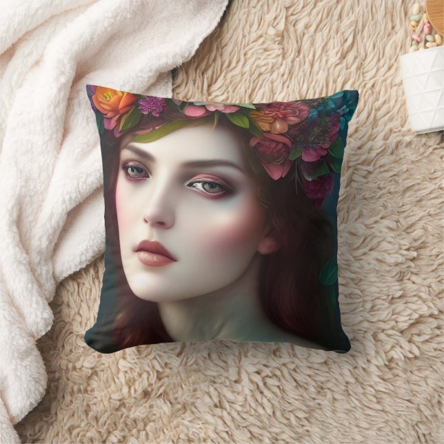 Coussin La déesse de l'amour Portrait de fleur étonnant (Couverture)