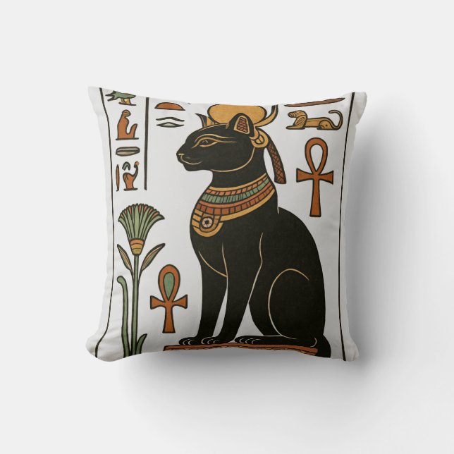 Coussin La déesse égyptienne Bastet Jeu d'oreiller (Recto)