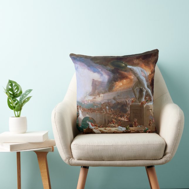 Coussin La destruction du cours de l'Empire (Chaise)