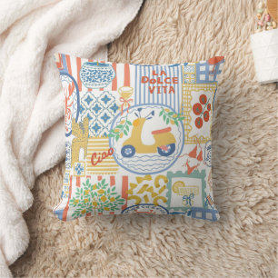 Coussin La Dolce Vita Citrons d'été italiens Méditerranée