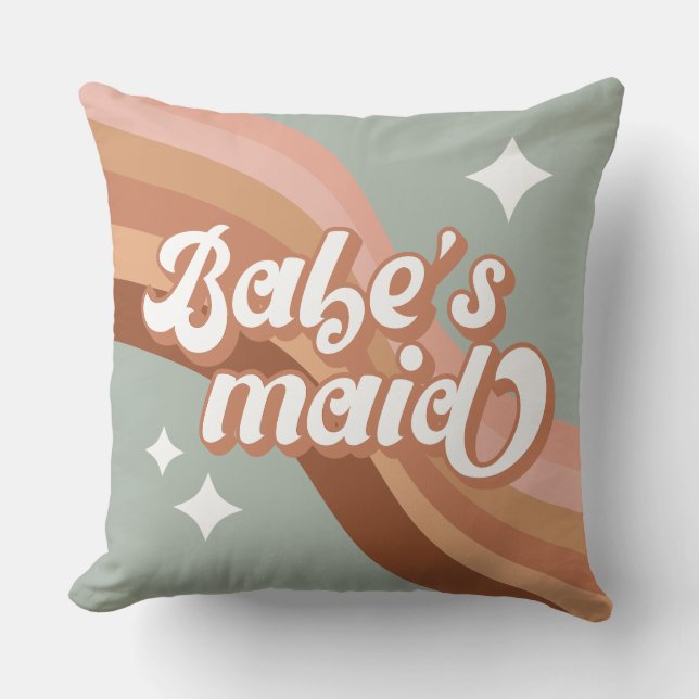 Coussin La domestique de Babe les années 70 Super rétro (Recto)