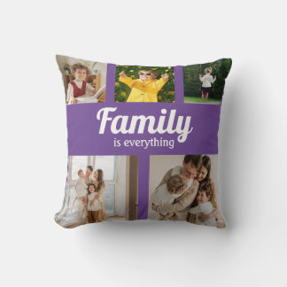 Coussin La famille est tout Carré Jeu d'oreiller