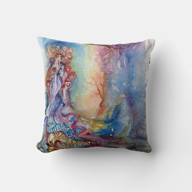 Coussin LA FEMME DU LAC, La Magie et le Mystère (Recto)