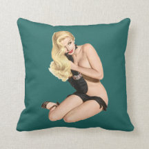 La fille de pin-up portant des gants de rien mais
