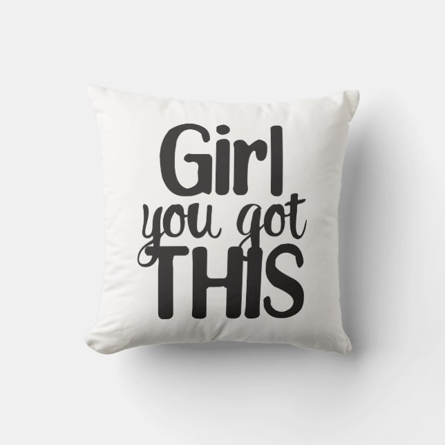 Coussin La Fille Que Vous Avez Totalement Ce Cot Motivatio (Recto)