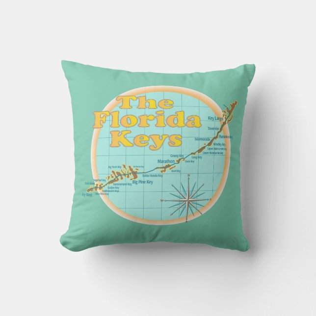 Coussin La Floride verrouille l'illustration de carte (Recto)