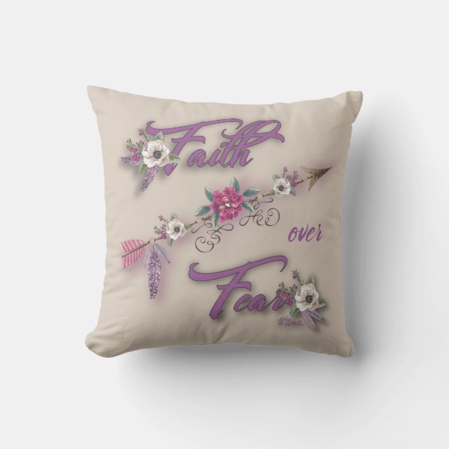 Coussin La foi au-dessus de la peur (Recto)