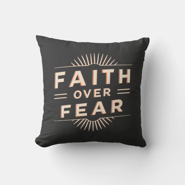 Coussin La foi au-dessus de la peur (Recto)