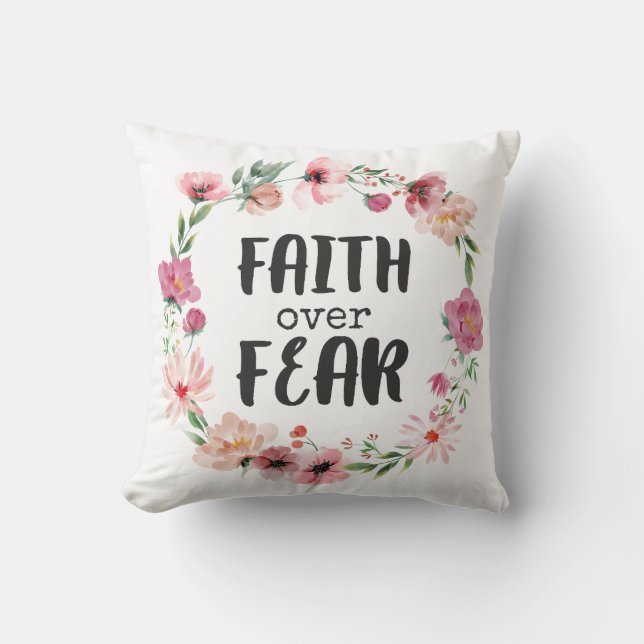 Coussin La foi au-dessus de la peur (Recto)