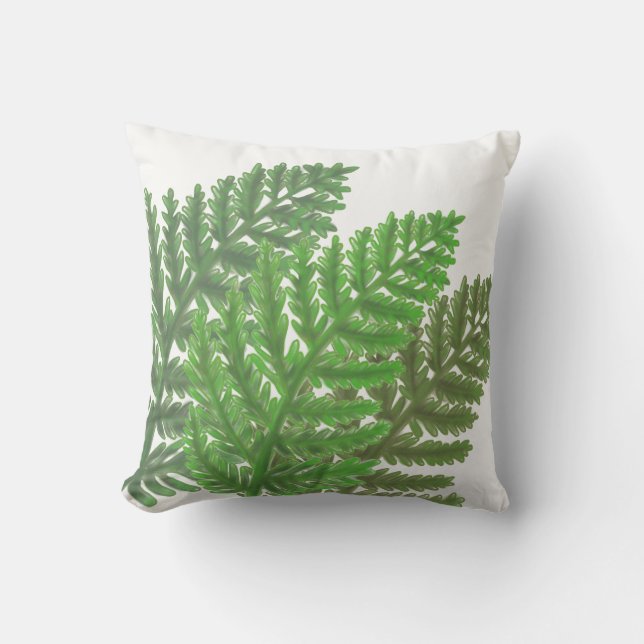 Coussin La fougère verte de la mousse (Recto)