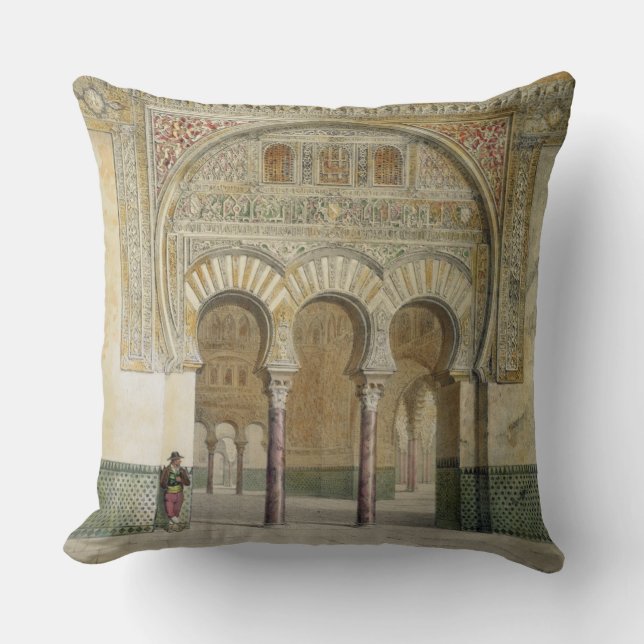 Coussin La galerie de la cour des lions à Alhambra, (Recto)
