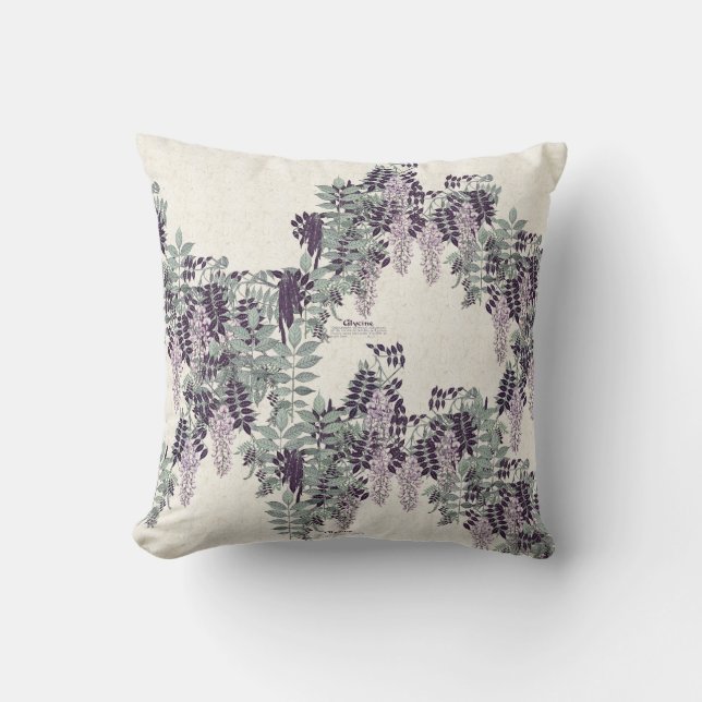Coussin La glycine française de Nouveau d'art fleurit le (Recto)