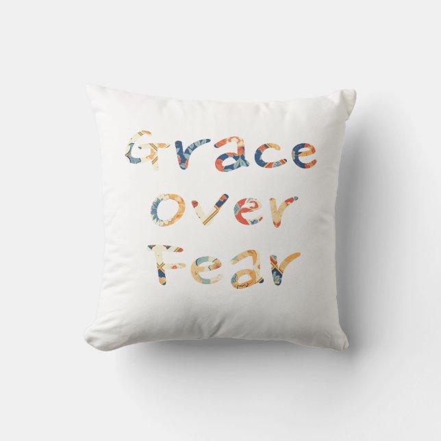 Coussin La grâce sur la peur (Recto)