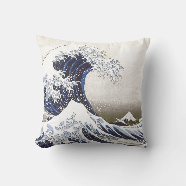 Coussin La grande vague d'Hokusai (Recto)