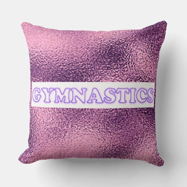 Coussin La gymnastique lance l'oreiller. (Recto)