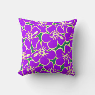 Coussin La ketmie pourpre fleurit Luau hawaïen tropical