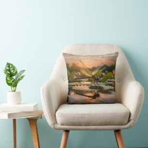 Coussin La libellule dans la nature