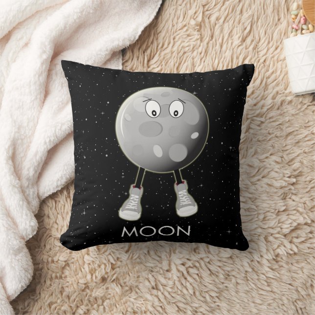 Coussin La Lune et les étoiles dans l'espace (Couverture)
