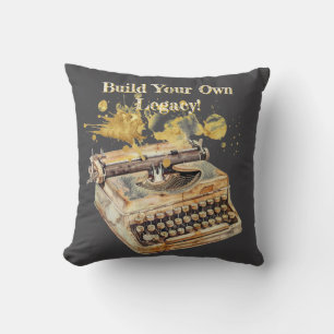 Coussin La machine à écrire de l’auteur "Construisez votre