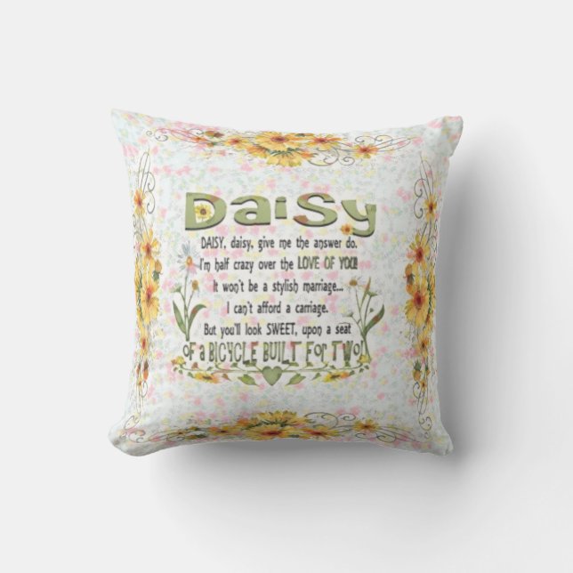 Coussin La marguerite, marguerite, me donnent que votre (Recto)