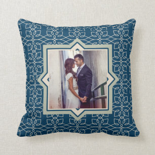 Coussin La marine moderne et rougissent motif avec deux