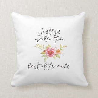 Coussin La mignonne soeur jette l'oreiller avec le meilleu