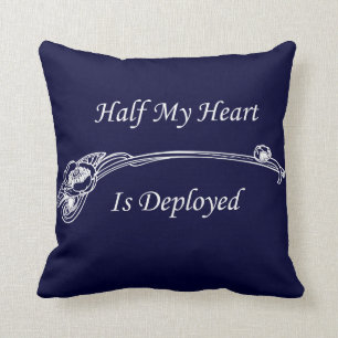 Coussin La moitié de mon coeur est déployée