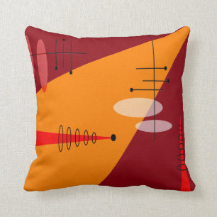 Coussin La moitié du siècle #89 atomique inspiré modern