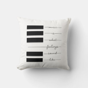 Coussin La musique est ce que les sentiments sonnent comme