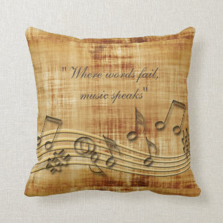 Coussin La musique note le carreau
