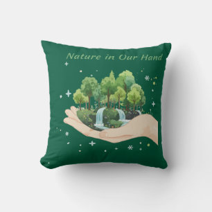 Coussin La nature dans nos mains Art environnemental à l'a