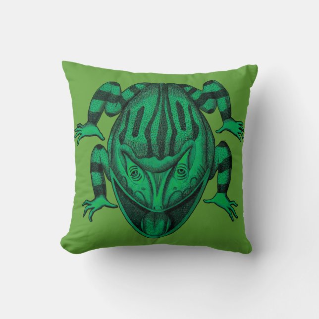 Coussin La nature des reptiles sauvages Le crapaud (Recto)