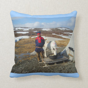 Coussin La Norvège l'explorant, règlement Laponie de Sam
