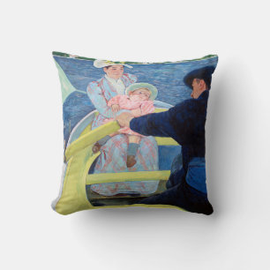 Coussin La Partie en bateau, Mary Cassatt