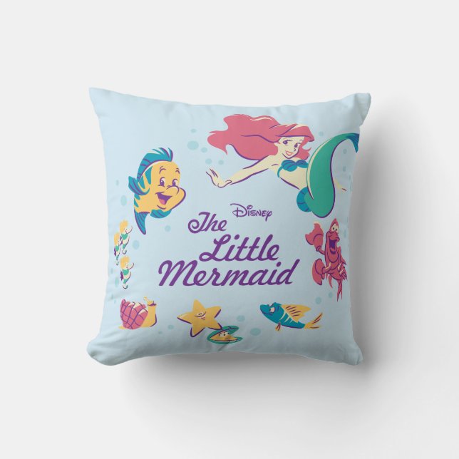 Coussin La Petite Sirène et la Mer (Recto)